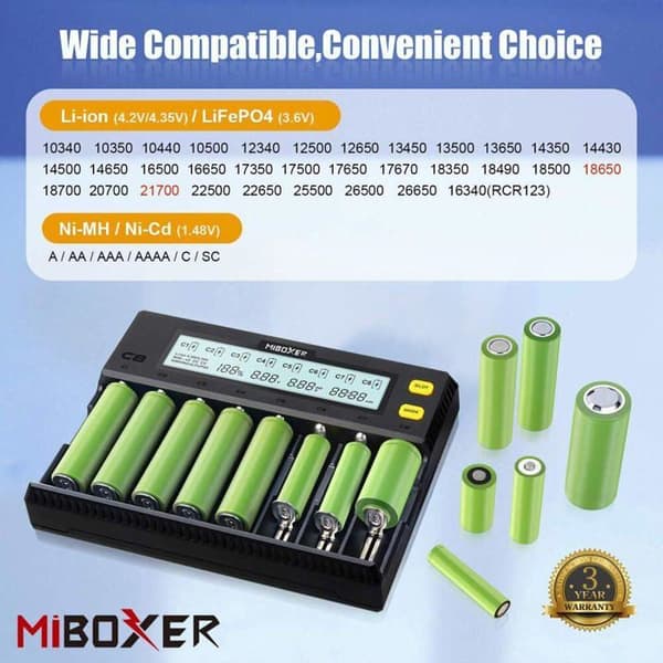Miboxer batterier - C8