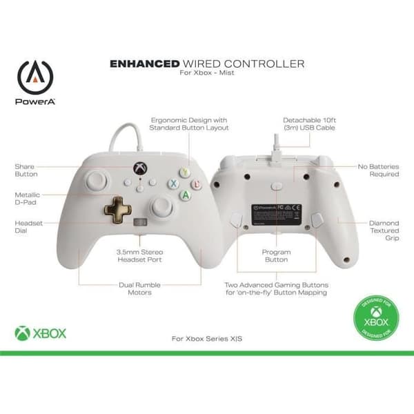 Wired Controller - White Mist - Xbox Series X / PC