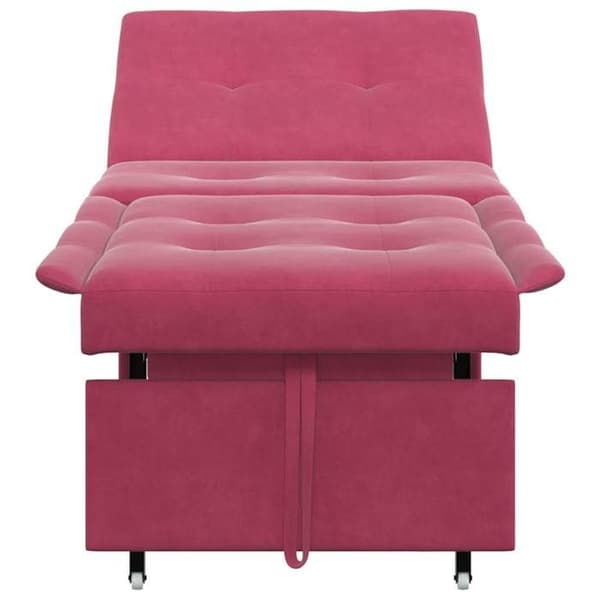 Soffa-säng Röd vinröd 67 x 194 x 38 cm Sammet