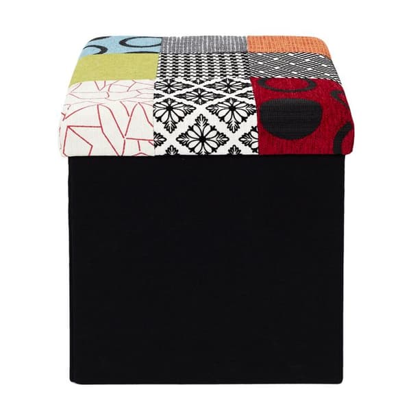 Kista Puff - Hem Deco Fabrik - Fällbar - Patchwork - Flerfärgad