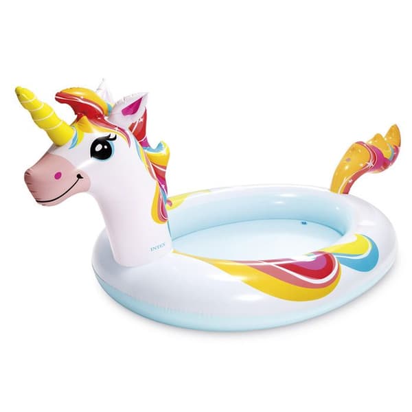 Unicorn uppblåsbar pool med fontän - Intex