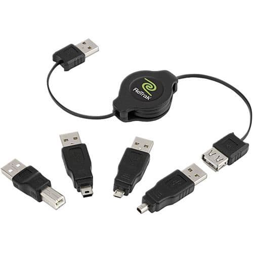 ReTrak USB 2.0 retraherbar kabel 1 meter med 4…