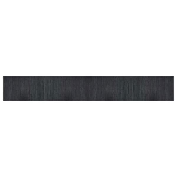 vidaXL Grå rektangulär matta 60x400 cm bambu, vardagsrumsmatta, rektangulär matta, modern matta, sovrumsmatta till 376730