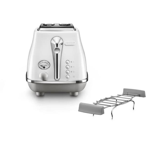 Brödrost - DELONGHI - CTOC2103.W - 900 W - 2 fack - Vit