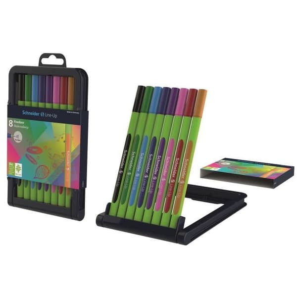 SCHNEIDER Etui med 9 fineliners Line-Up 0,4 - Assorterade