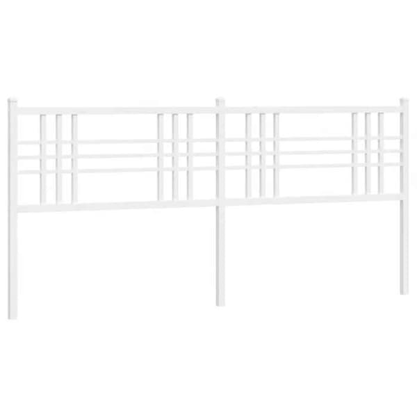 vidaXL Ersättningssänggavel metall vit 200 cm 376411