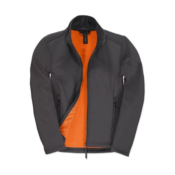 Damjacka B&C ID.701 Softshell - mörkgrå/neonorange