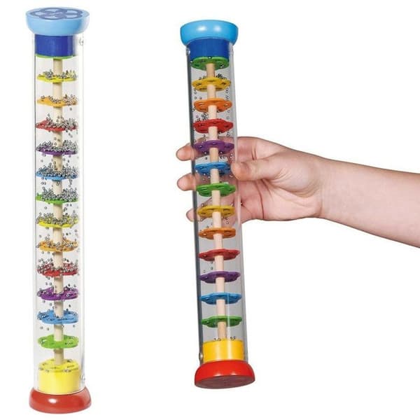 GOKI Regnstång - L34xØ5,5cm - Stålkulor - Trä och plast