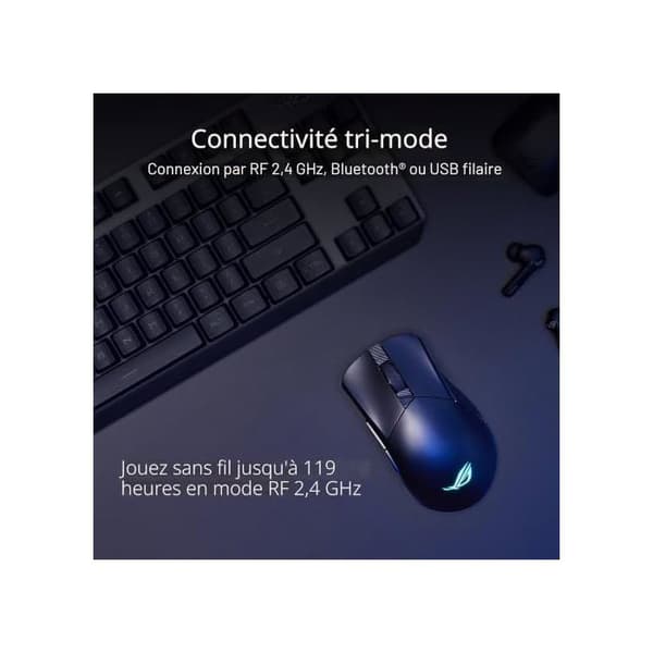 Mus - ASUS - ROG Gladius III Wireless - 100~36000 DPI - 650 IPS - Ergonomisk