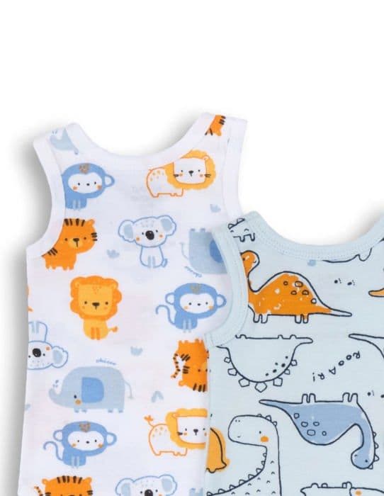 Chicco textilbox set av ärmlös bomullsbody, Mixed Baby