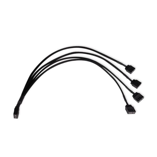 Y-Splitter-kabel aRGB - Alphacool - 30 cm - 3 till 4 x 3 stift - Svart