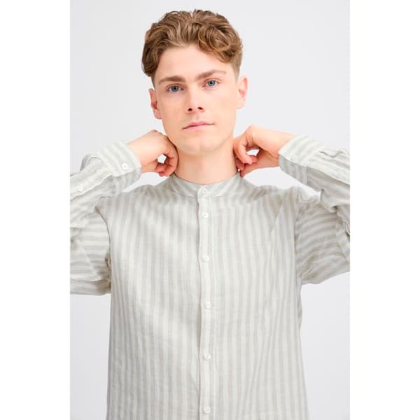 Långärmad randig linne skjorta Casual Friday Anton