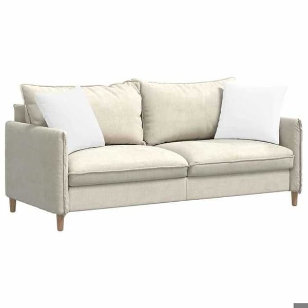 vidaXL Soffkuddar 2 st Vit 45 x 45 cm tyg 42013922