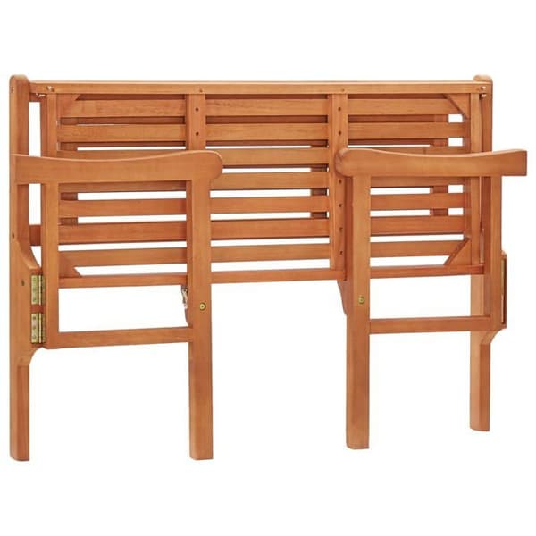 vidaXL Fällbar trädgårdsbänk 120 cm Solid eukalyptusträ 47293