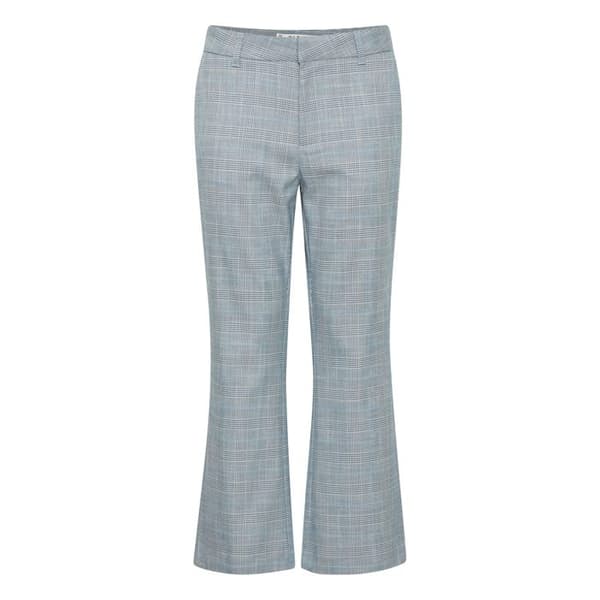 Kick flare byxor för kvinnor Pulz Jeans Bindy Check