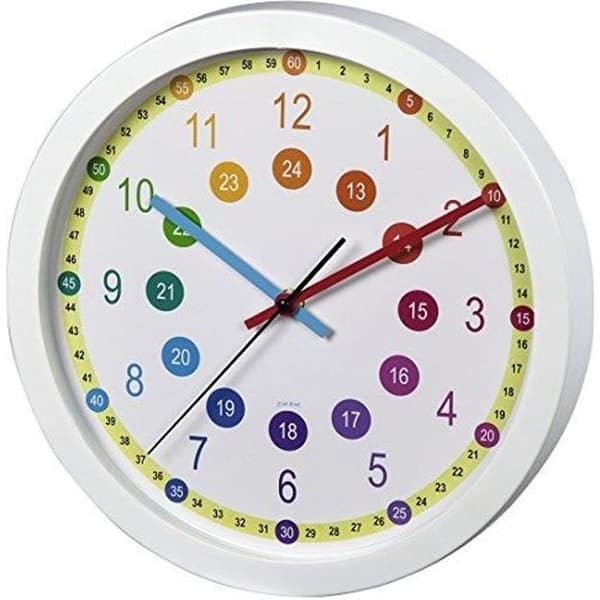 Väggklocka - Hama - Easy Learning - Diameter 30 cm - Tyst - Inredning