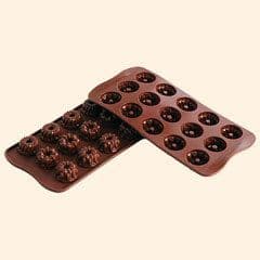 Silikonform för 15st Fancy Kouglofs choklad