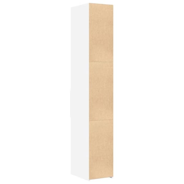 vidaXL Vit buffé 30x42,5x185 cm ingenjörsträ 846236