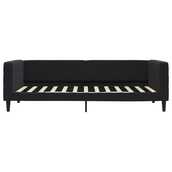 vidaXL Sängsoffa utan madrass svart 90x200 cm sammet 354012