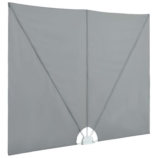 vidaXL Vikbar Sida Uteplats Markis Grå 400 x 200 cm