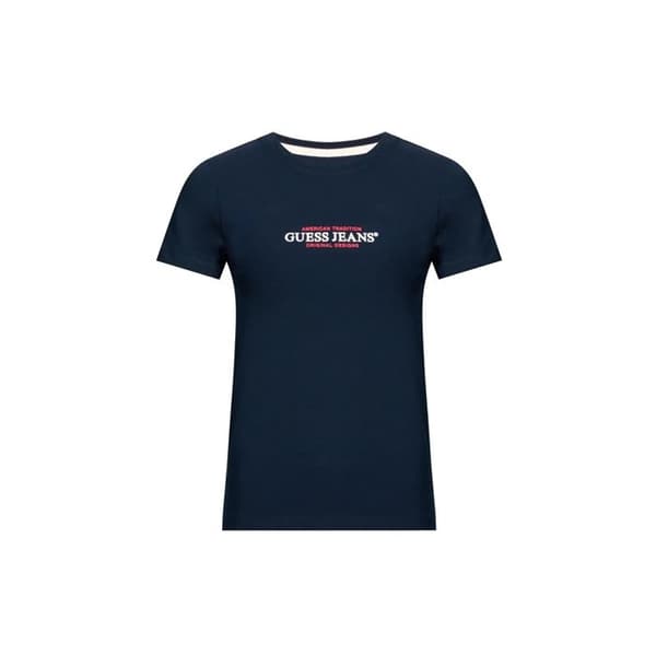 T-shirt Guess Dam Amerikansk tradition Blå Bomull