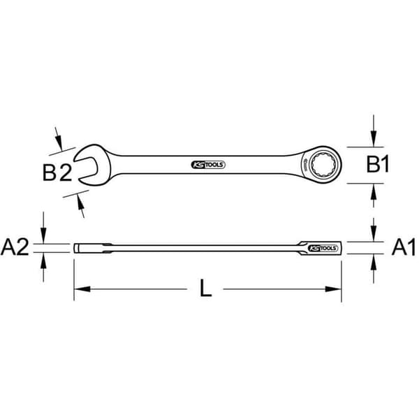 Krom plus kombinyckel 13mm - KSTOOLS - 503.4213 - Mått: 13 mm - Krom