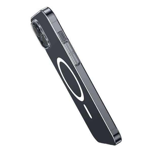 Skyddsbak - BASEUS - Magnetisk Kristallklar - iPhone 13 - Transparent - Härdat glas