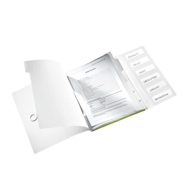 LEITZ Fickordnare 6 Tangenter WOW Grön