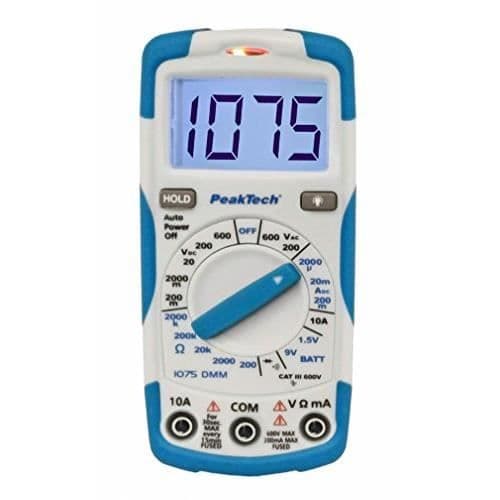 PeakTech Peak Tech Digital multimeter med batteritestfunktion och spänningsprovare - 31/2 siffror - 600V