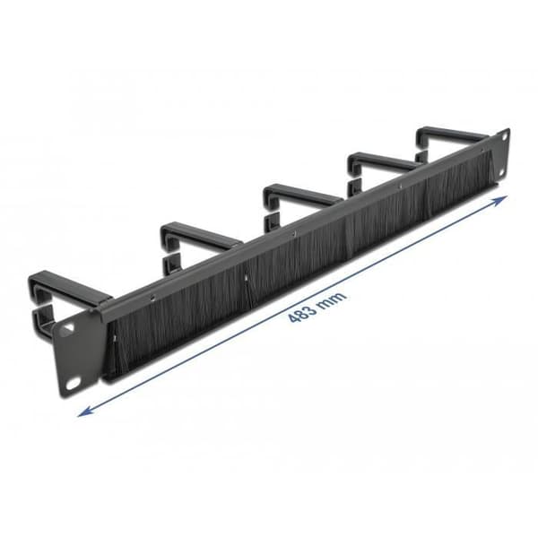 Borstpanel - DELOCK - 66490 - Svart - Metall - 1U - 48,3 cm