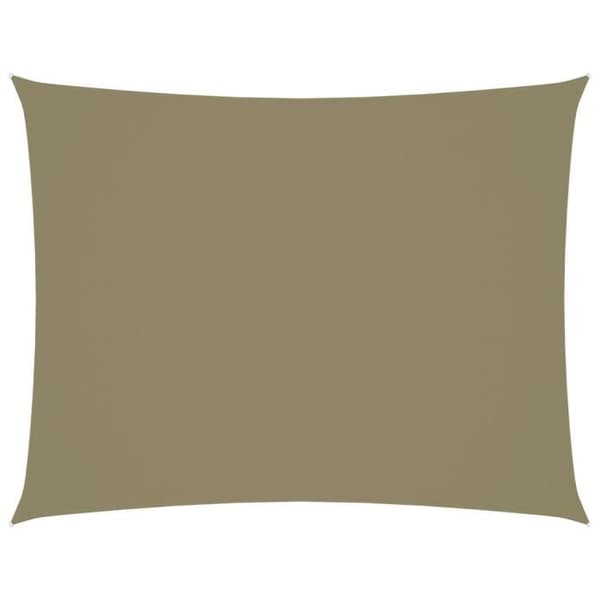 vidaXL Parasol Sail Oxford Tyg Rektangulär 2x3 m Beige 135145
