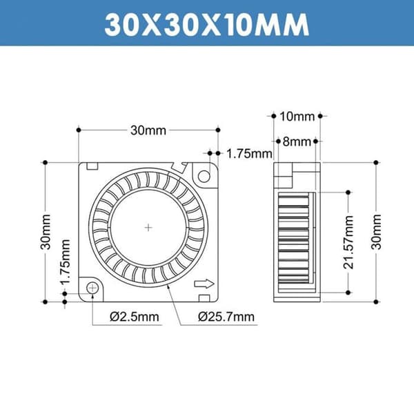Kyla - ventilation - vattenkylning Winsinn - 3010 Blower DB