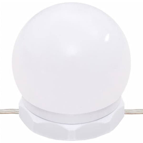 Coiffeuse - Kaptafel - 74,5x40x141 cm - Ingenjörsträ - LED med USB - Blank vit