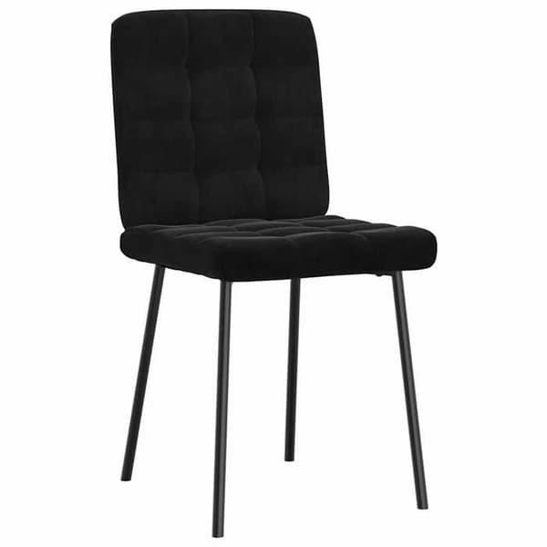 vidaXL Matstolar set om 2 Svart Sammet 4101086