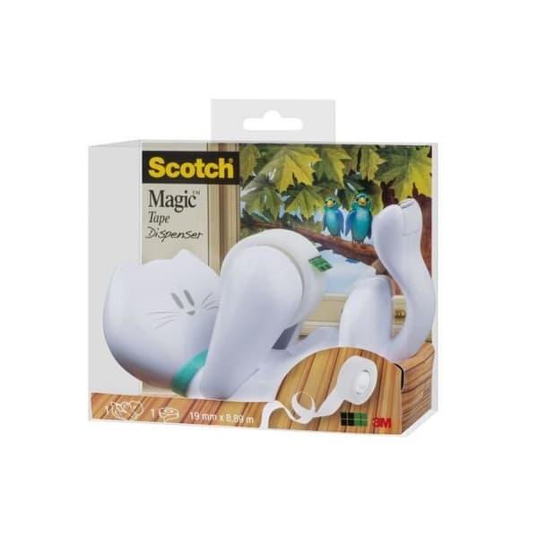 SCOTCH Dispenser Cat med rulle - 19 mm x 8,9 m