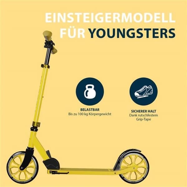 Trottinett Scooter Upp 200 gul