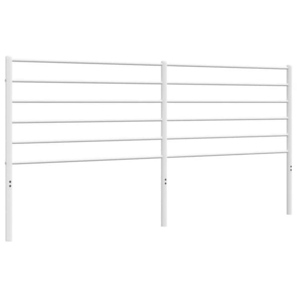 Sänggavel i vit metall 180 cm