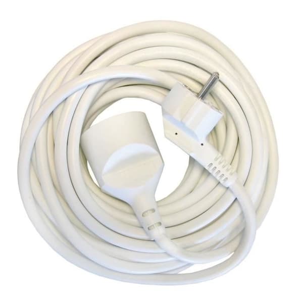 CHACON Förlängningssladd HO5VVF 3 x 1,5 mm² - 10 m - Vit