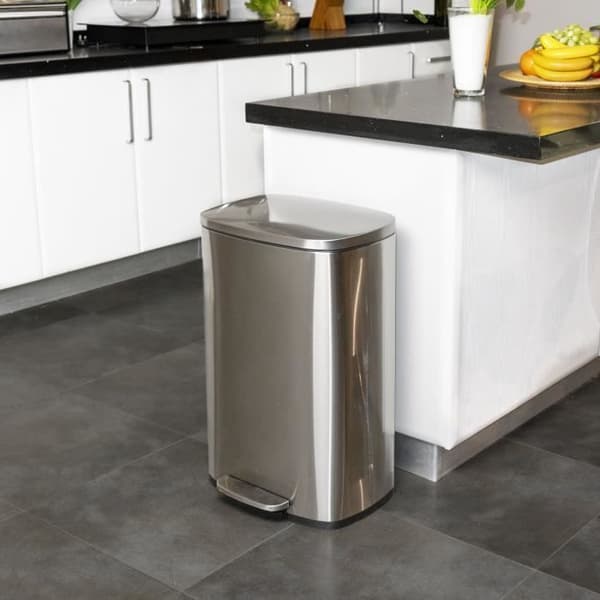 Köksavfallshink med Pedal - ADMIRAL - 50 L - Silver - Kitchen Move