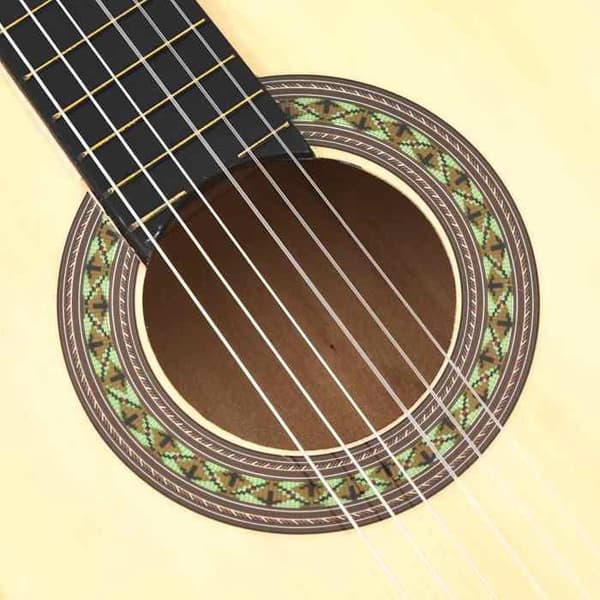 vidaXL Klassisk gitarr för nybörjare 4/4 39" Lärk 70106