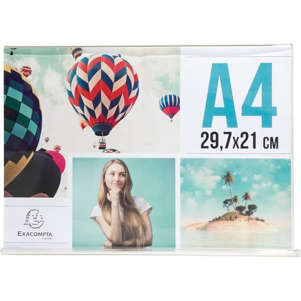Exacompta 84159D - Presentationsfickor A4 - Transparent Crystal - Förpackning med 10