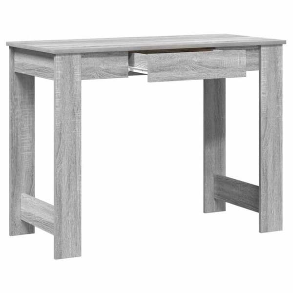 Skrivbord - Sonoma grå - 100x45x75 cm - Ingenjörsträ - Lätt montering