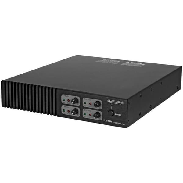 Omnitronic DJP-604 förstärkare klass D 4 kanaler 80 W/8 Ω