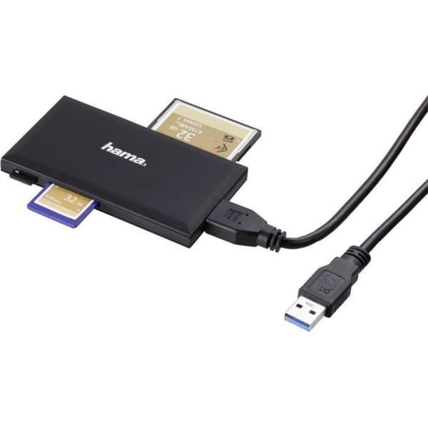 Hama Multi-Card Reader Kortläsare (CF I, MS, SD, MS Duo, MS PRO Duo, microSD, SDHC, microSDHC, MS PRO-HG Duo, SDXC,...