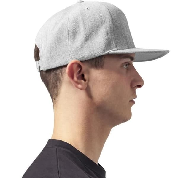 Snapback-keps - Flexfit - Klassisk 6-panel - Grå - 80% akryl - One size