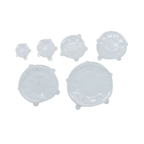 Set med 6 stretchiga silikonlock för förvaring från 6 till 20 cm Fackelmann Basic