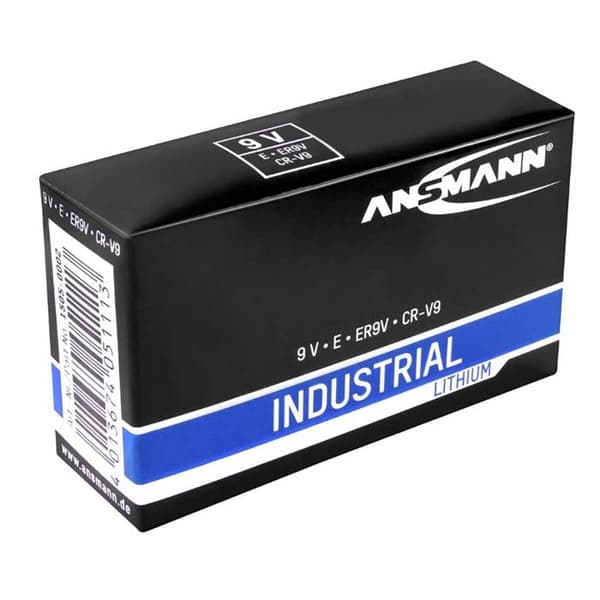 Ansmann Industrilitiumbatterier PP3 5 st 1505-0002