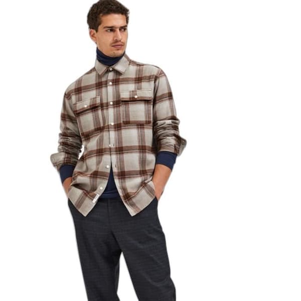 Selected Regscot Shirt - havregryn - M