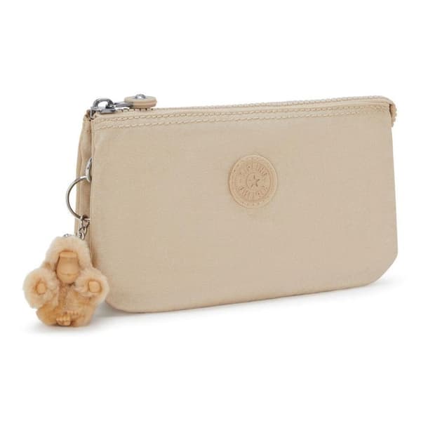 Kipling Toalettväska beige för kvinnor - Basic Plus Creativity Stor Plånbok L Glittrande Beige 319236