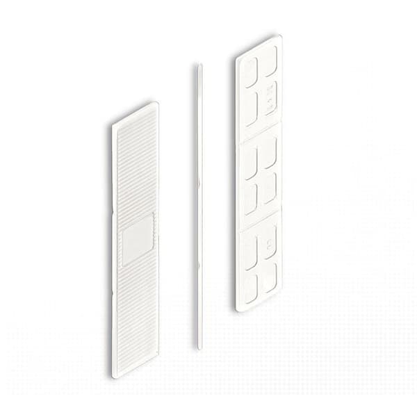 Fällbara glaslistor Doja Barcelona - 100 st 100×20×1 mm i vit PP